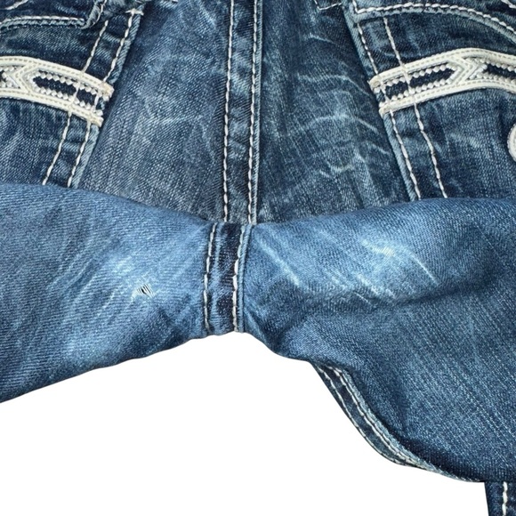 Rock Revival Men’s Benjamin Relaxed Straight Distressed Jeans 39”x31” - Picture 13 of 16